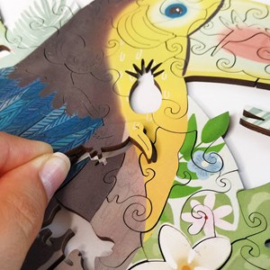 Paulette et sacha puzzle en bois toucan