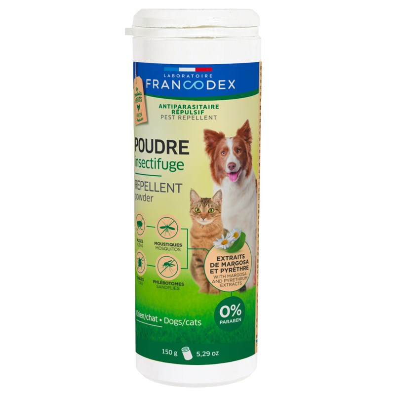Francodex - Poudre insectifuge 150 g pour chien et