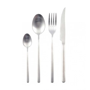 Ménagère 24 pièces argent mat