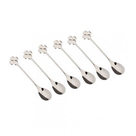 Cuillères argent trèfle - lot de 6