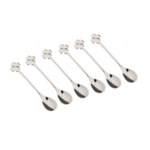 Cuillères argent trèfle - lot de 6