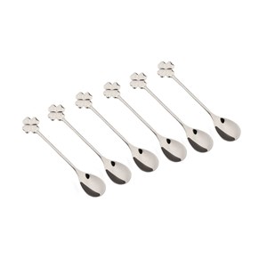 Cuillères argent trèfle - lot de 6