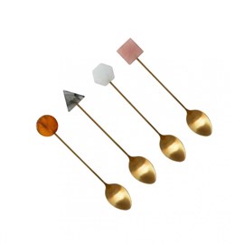 Cuillères multi couleurs-lot de 4