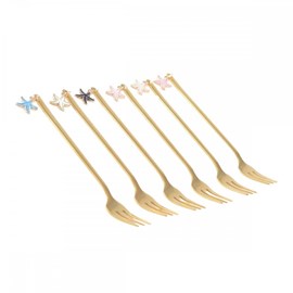 Fourchettes à dessert étoile-lot de 6