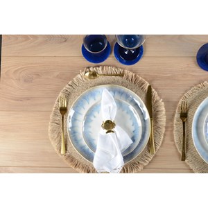 Lot de 4 ronds de serviettes poissons dorés