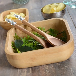 Couverts à salade tortues argent