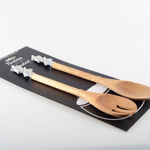 Couverts à salade tortues argent