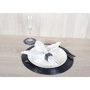 Dessous de verre perle bleu foncé - lot de 6