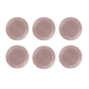 Dessous de verre perle pêche - lot de 6