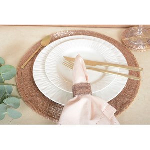 Dessous de verre perle pêche - lot de 6