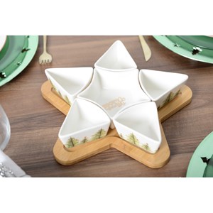 Set apéritif de 6 coupelles sapin