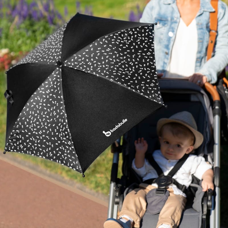 Ombrelle anti-uv 50+ universelle noire (Badabulle) - Image 3