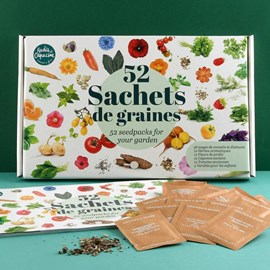 Coffret 52 sachets de graines à semer