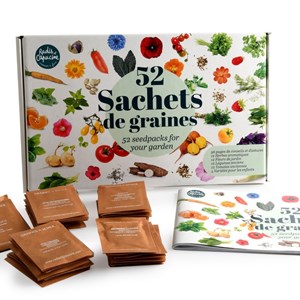 Coffret 52 sachets de graines à semer