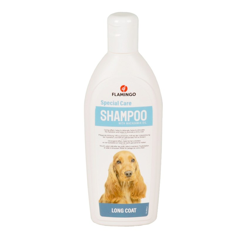 Flamingo - Shampoing 300ml spécial poils long pour