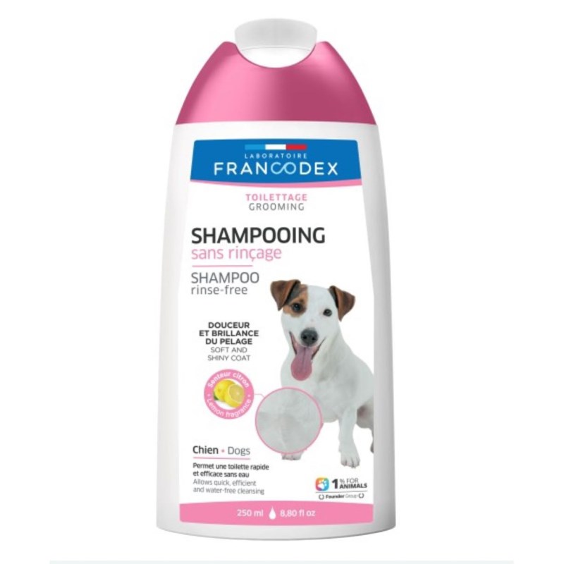 Francodex - Shampooing sans rinçage 250ml pour chie