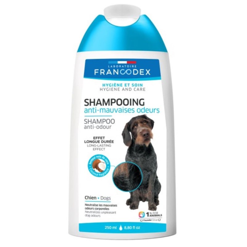 Francodex - Shampooing 250 ml anti-mauvaises odeurs