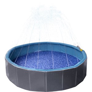Piscine avec jet d'eau ø 120 x 30 cm bl