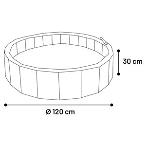 Piscine avec jet d'eau ø 120 x 30 cm bl