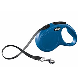 Laisse sangle 5 mètres s max 15 kg bleu