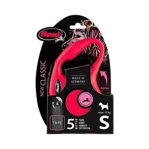 Laisse sangle 5 mètres s rouge laisse p