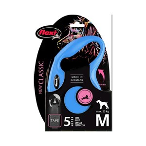 Laisse sangle 5 mètres m max 25 kg bleu