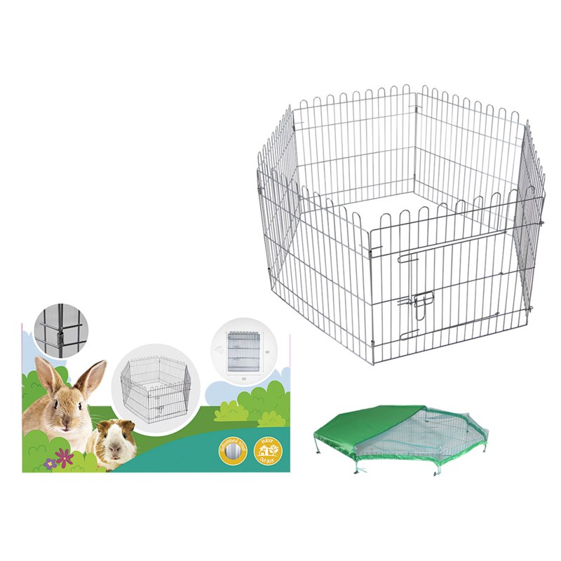 Vadigran - Parc hexagonal avec filet 60 x 60 cm po