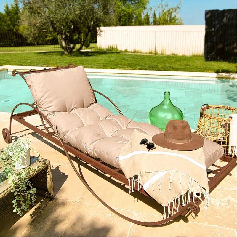 Linxor - Coussin pour bain de soleil capitonné