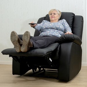 Fauteuil de relaxation massant Noir