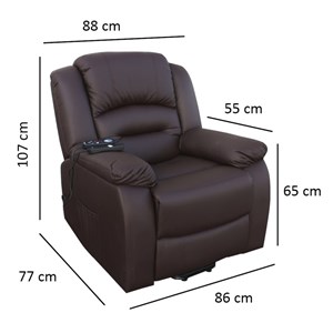 Fauteuil de relaxation massant Marron