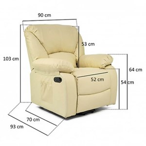 Fauteuil de relaxation massant Beige