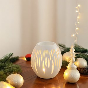 Brûle parfum série céramy ovali blanc