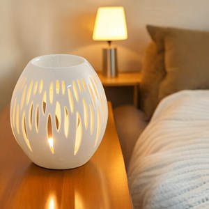 Brûle parfum série céramy ovali blanc