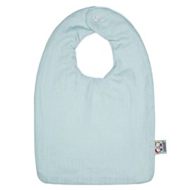 Bavoir bébé en lin vert de gris dès la