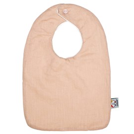 Bavoir bébé en lin pêche dès la