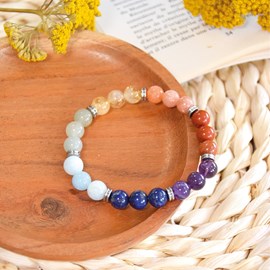 Bracelet 7 chakras mix 8 mm