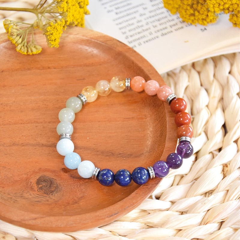 Bracelet 7 chakras mix 8 mm