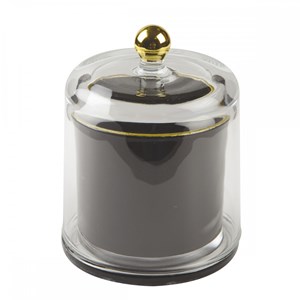 Bougie cloche noir et or parfum tonka
