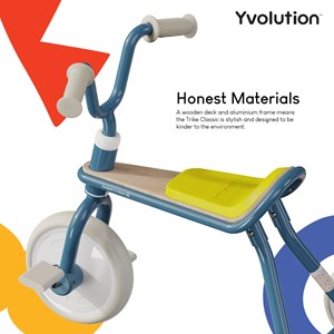 Tricycle métal vintage confort Bleu