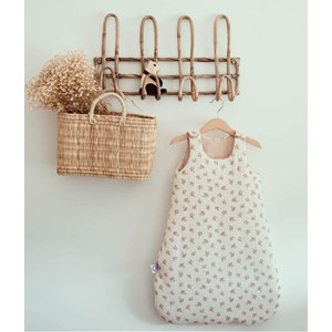 Gigoteuse été écru fleurie rose 0-6mois