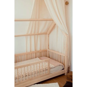 Sac de couchage écru fleuri rose