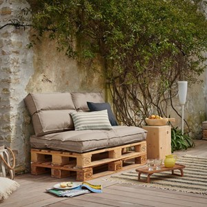 Coussin matelas palette sable