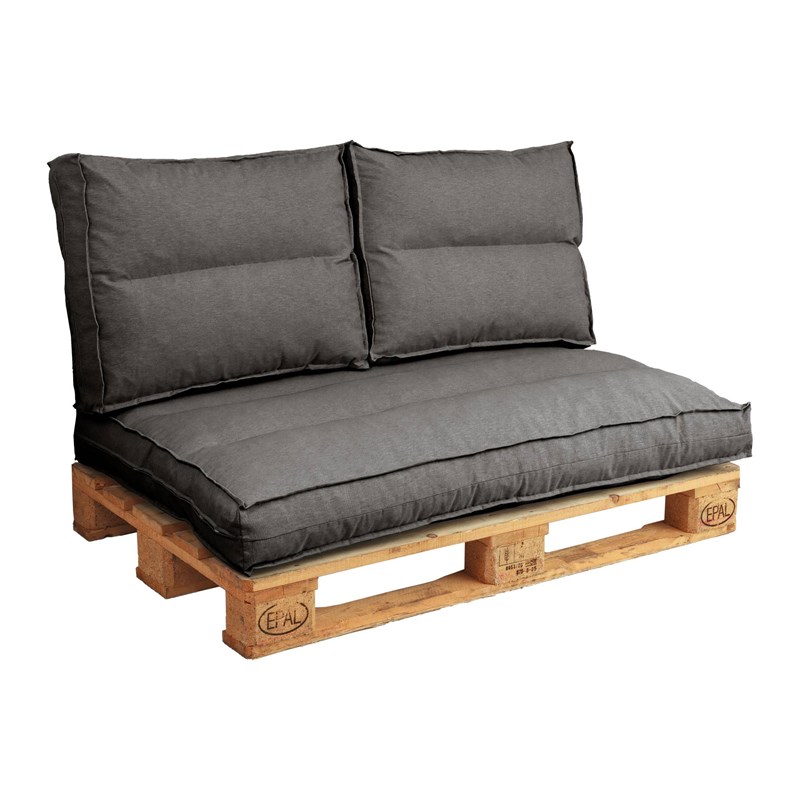 Dossier coussin palette anthracite