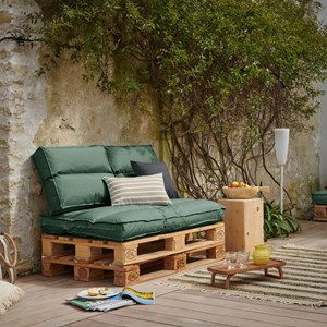 Dossier coussin  palette vert fougère