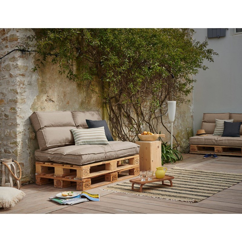 Dossier coussin palette sable