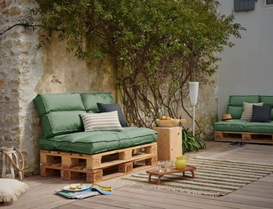 Dossier coussin  palette sapin