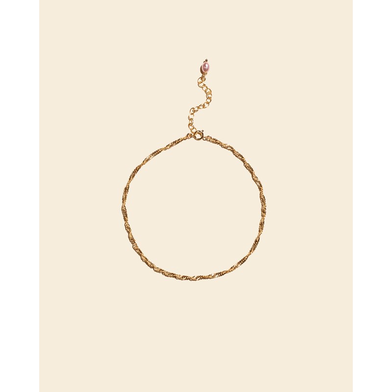 Chaine de cheville fine torsadée