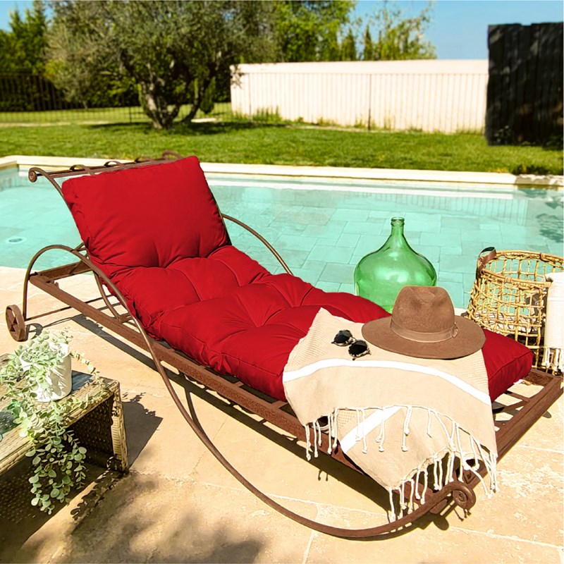 Linxor - Coussin pour bain de soleil capitonné