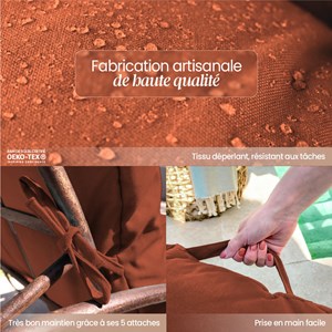 Coussin pour bain de soleil capitonné