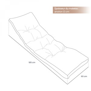 Coussin pour bain de soleil capitonné